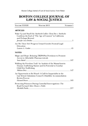 Boston College journal of law & social justice