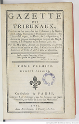 Gazette des tribunaux (Paris. 1775)
