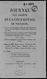 Journal des arrêts de la Cour royale de Toulouse