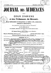 Journal des audiences de la Cour d'Amiens et des tribunaux du ressort...