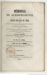 Mémorial de jurisprudence des Cours royales du Midi (1840)