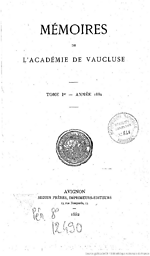 Mémoires de l'Académie de Vaucluse