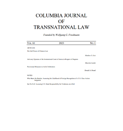 Columbia journal of transnational law