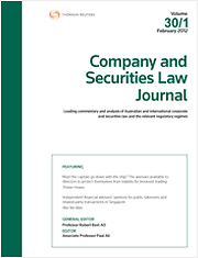 Company and securities law journal