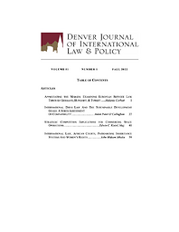 Denver journal of international law and policy