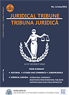 Juridical Tribune - Tribuna Juridica