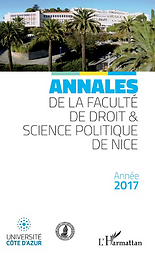 Annales de la faculté de droit et science politique de Nice
