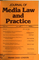 Journal of media law and practice