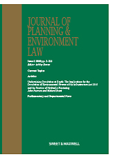 Journal of planning and environment law