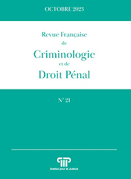 Revue française de criminologie et de droit pénal