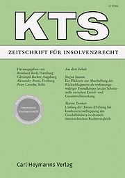 KTS. Zeitschrift für Insolvenzrecht