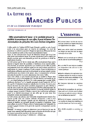 Lettre des marchés publics et de la commande publique