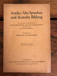Antike- Alte Sprachen und deutsche Bildung