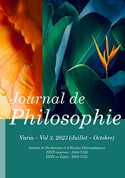 Journal de philosophie - Institut de recherche et d'études philosophiques