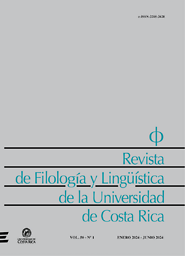 Revista de filología y lingüística de la Universidad de Costa Rica