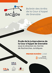 Bacage : bulletin des arrêts de la cour d'appel de Grenoble