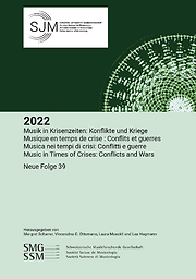 Schweizer Jahrbuch für Musikwissenschaft = Annales suisses de musicologie = Annuario Svizzero di Musicologia