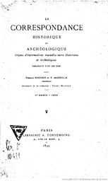 Correspondance historique et archéologique