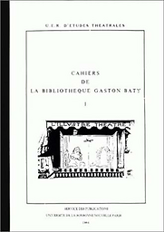 Cahiers de la Bibliothèque Gaston Baty