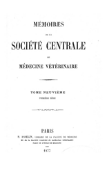 Mémoires de la Société centrale de médecine vétérinaire