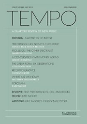 Tempo.  A Quarterly Review of Contemporary Music