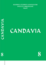 Candavia : Artikuj dhe raporte të Antikitetit të të Vonë dhe Mesjetës