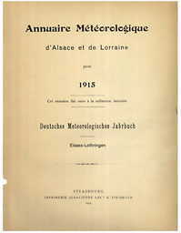 Annuaire météorologique d'Alsace et de Lorraine