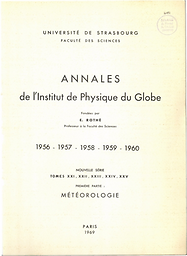 Annales de l'Institut de physique du globe. Première partie, Météorologie