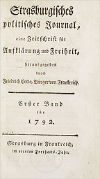 Strasburgisches politisches Journal, eine Zeitschrift für Aufklärung und Freiheit