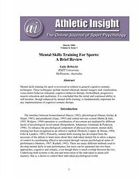 Athletic Insight: The Online Journal of Sport Psychology