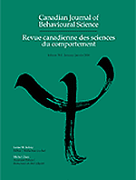Canadian journal of behavioural science = Revue canadienne des sciences du comportement