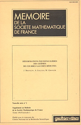 Mémoires de la société mathématique de France