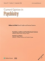 Current opinion in psychiatry