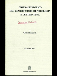 Giornale storico del Centro studi di psicologia e letteratura