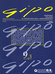 Giornale Italiano Di Psicologia Dell'Orientamento