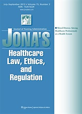 JONA'S healthcare law, ethics, and regulation