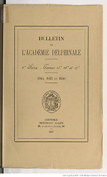 Bulletin de l'Académie delphinale