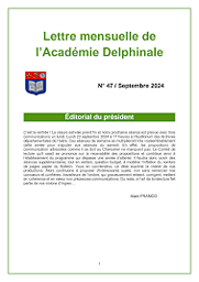 Lettre mensuelle de l'Académie delphinale