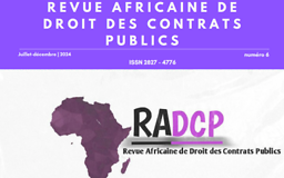 Revue africaine de droit des contrats publics