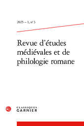 Revue d'études médiévales et de philologie romane