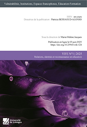 Vulnérabilités, Institutions, Espaces francophones, Éducation-Formation