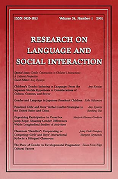 Research on language and social interaction