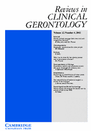 Reviews in clinical gerontology