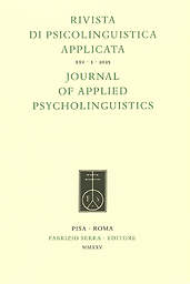 Rivista di psicolinguistica applicata