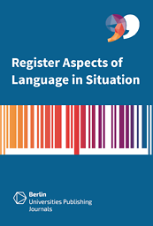 Register aspects of language in situation