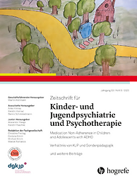 Zeitschrift für Kinder- und Jugendpsychiatrie und Psychotherapie