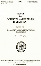 Revue des sciences naturelles d'Auvergne