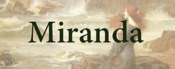 Miranda. Literatura inglesa, Literatura irlandesa, Literatura estadounidense