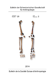 Bulletin de la Société suisse d'anthropologie = Bulletin der Schweizerischen Gesellschaft für Anthropologie