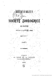 Mémoires de la Société zoologique de France